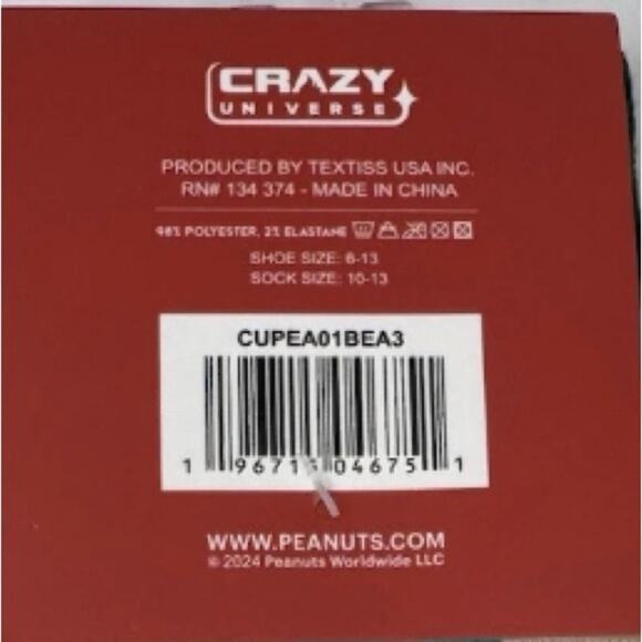 Peanuts Snoppy Time Crew Socks - Picture 6 of 7